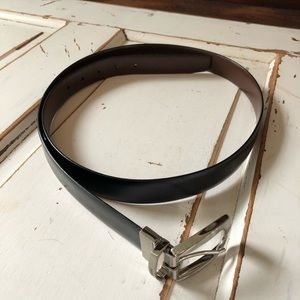 Cardin Black and Brown Leather Reversible Belt